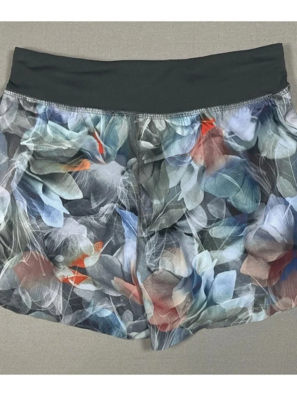 Lululemon Fast and Free Reflective High Rise Gray Floral Shorts 3